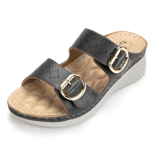 Women's Sports Sandals with Simple Metal Buckle