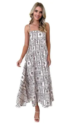 Serena Dress / Fresh Floral Spaghetti Strap Dress (One Piece)