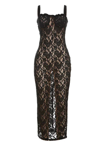 Robe perspective, robe à bretelles spaghetti, robe