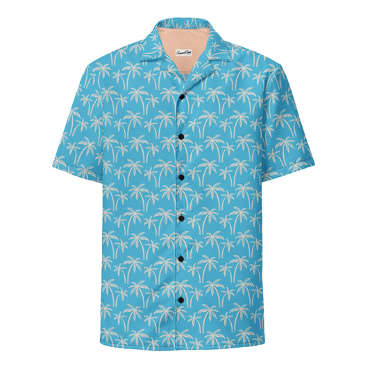 Chemise hawaïenne boutonnée Palm Wave Oasis - Collection Coastal Été 2024