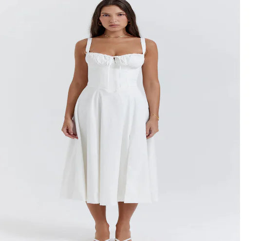 Robe Parisienne - Robe longue fleurie gainante (une pièce)