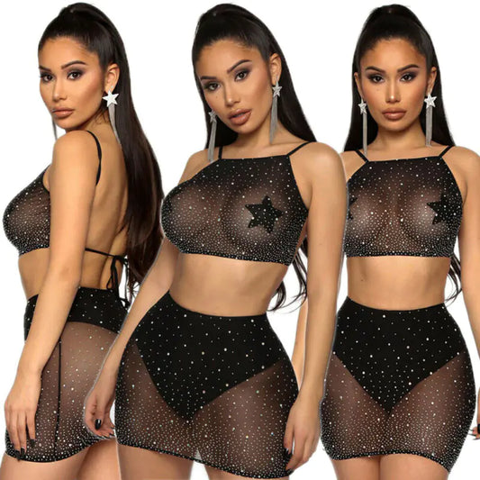 Rhinestone Lingerie Set | Sexy Lingerie Set | PANTERA STORES
