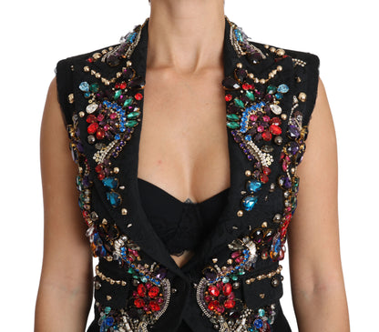 Dolce & Gabbana Enchanted Sicily Crystal-Embellished Vest