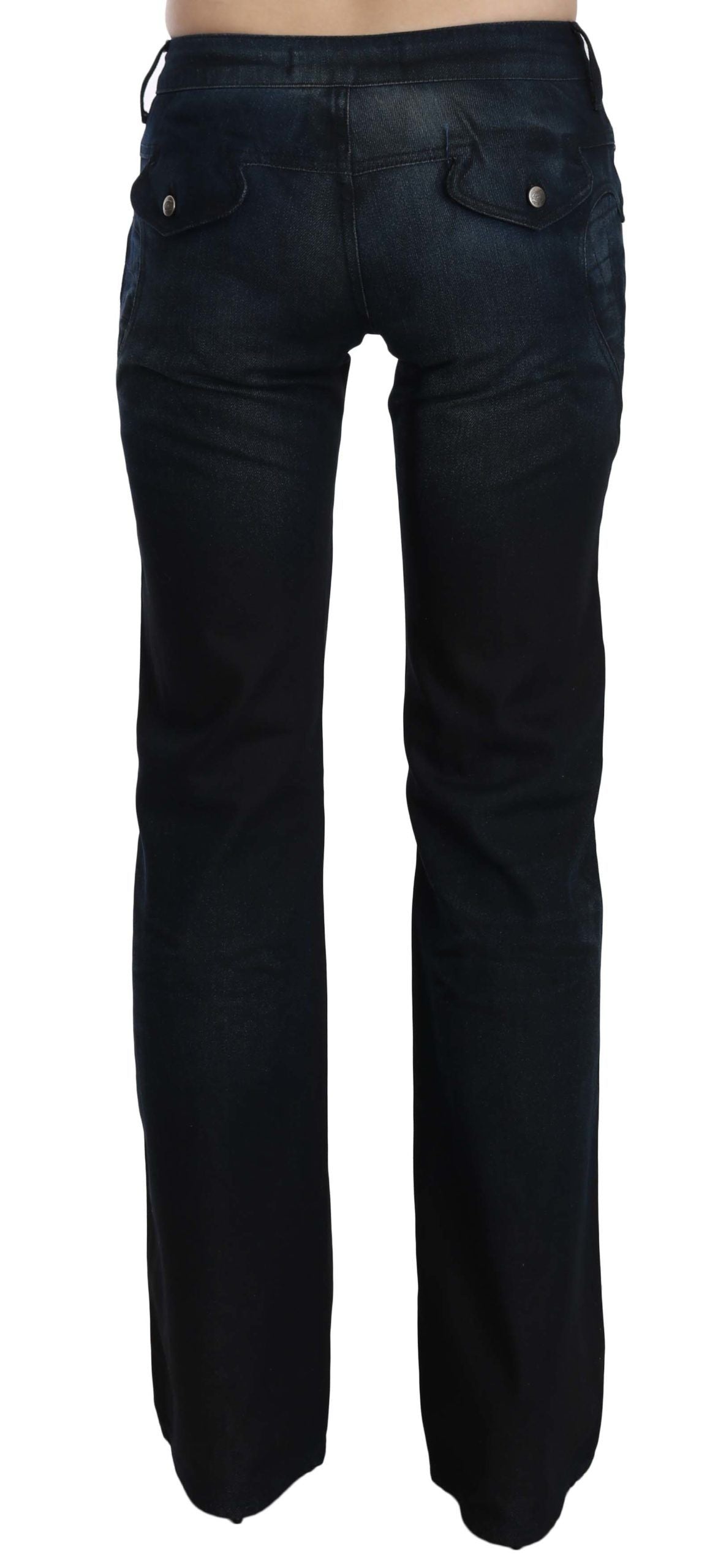 Just Cavalli Chic Mid Waist Straight Denim Pants