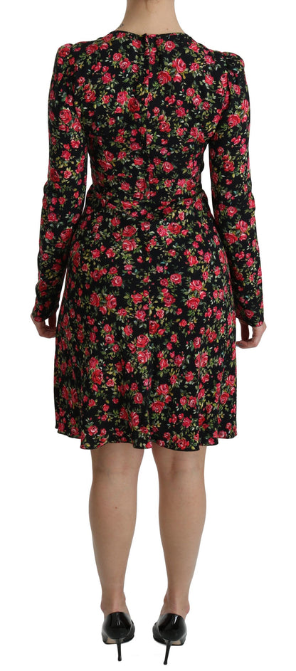 Dolce & Gabbana Floral A-Line Viscose Knee Length Dress