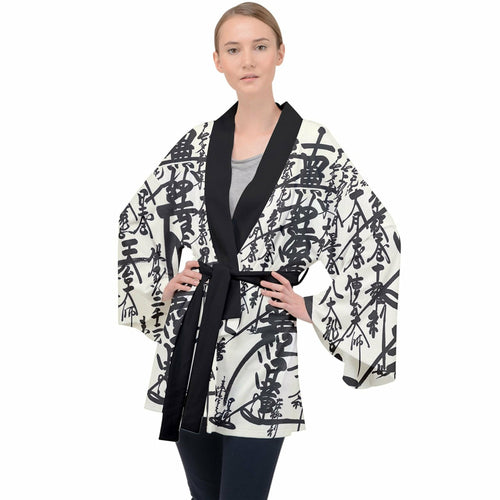 Womens Robe Kimono Oriental Long Sleeve Velvet Kimono 3XL