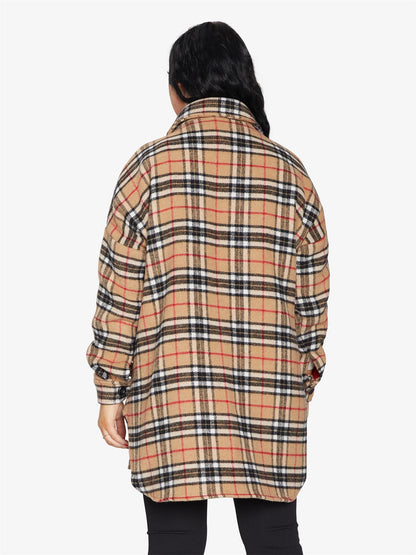 Oversized Nova Check Wool Blend Shacket