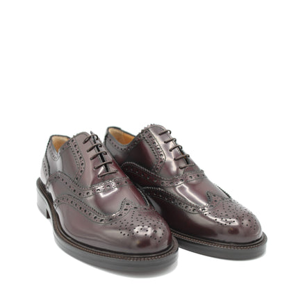 Saxone of Scotland Elegant Bordeaux Calf Leather Formal Shoes