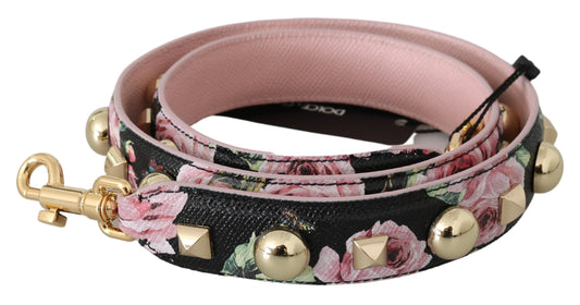 Dolce & Gabbana Elegant Floral Leather Shoulder Strap