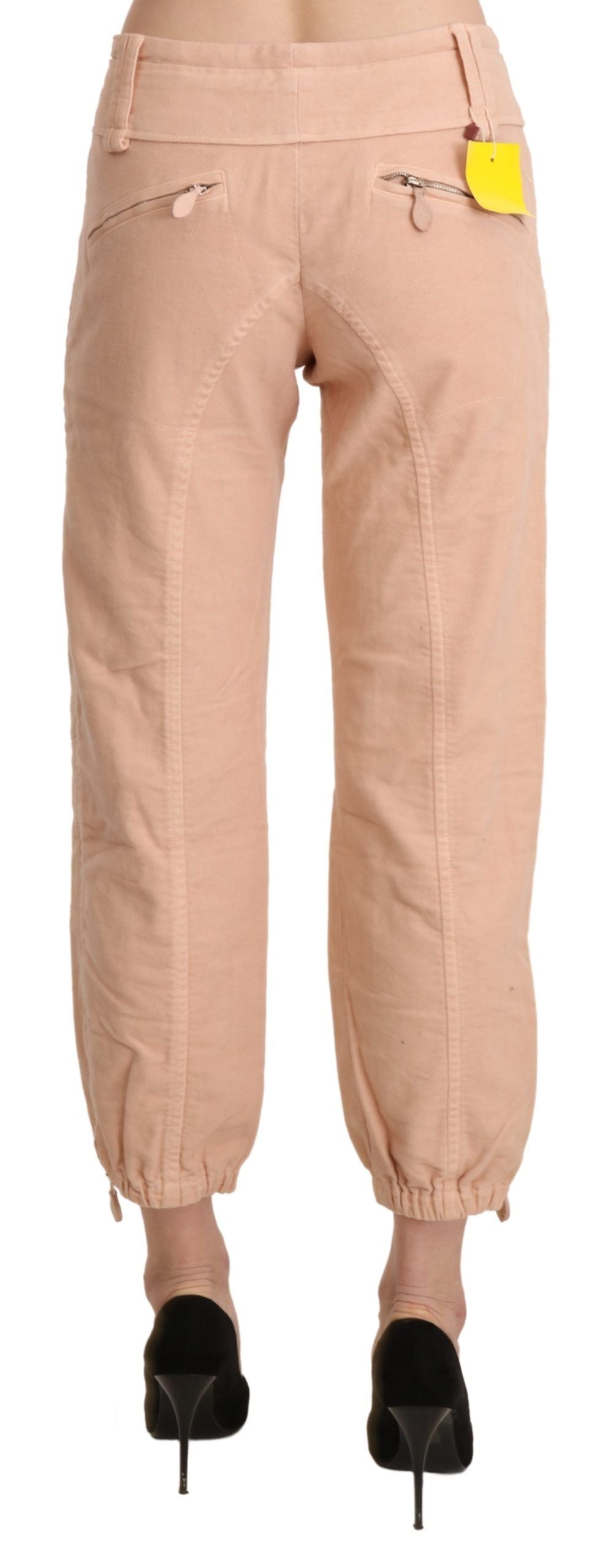 Ermanno Scervino Chic Beige Cropped Cotton Pants