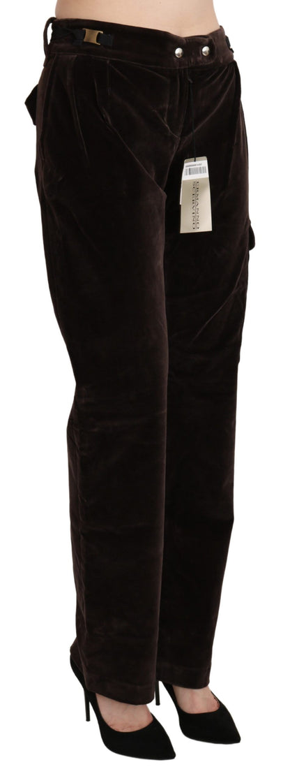 Ermanno Scervino Chic High Waist Cargo Pants in Sophisticated Brown