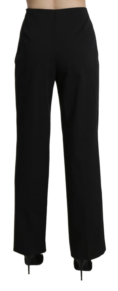 BENCIVENGA Elegant High Waist Straight Black Pants