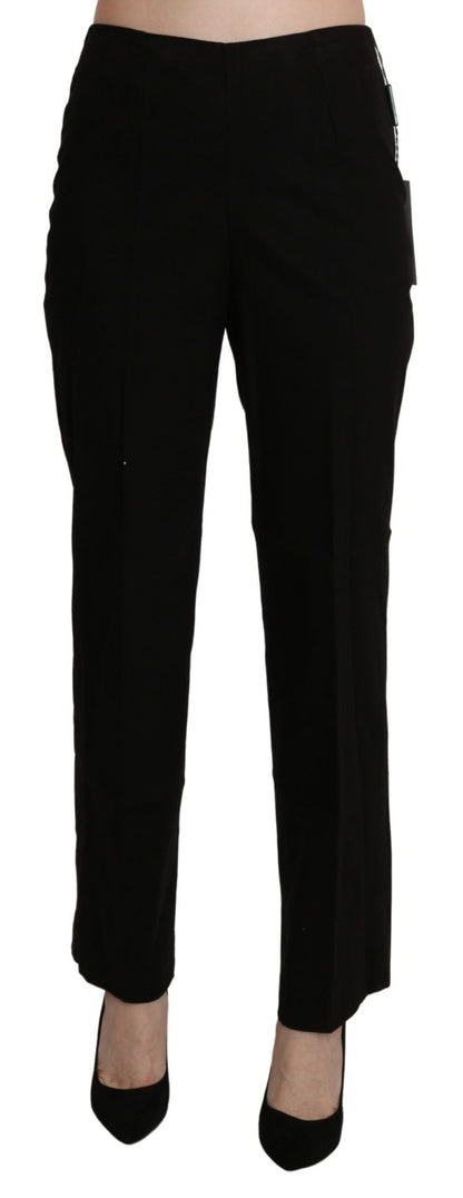 BENCIVENGA Elegant High Waist Straight Black Pants