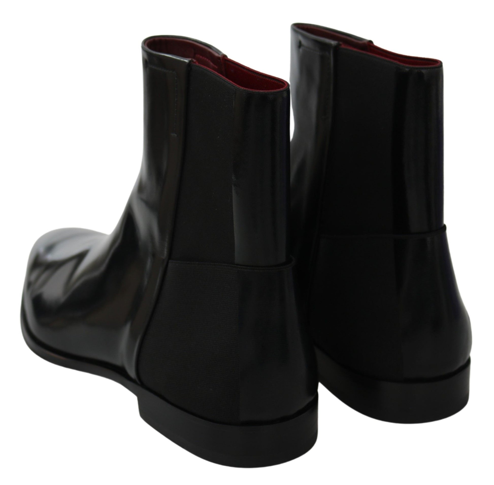 Dolce & Gabbana Elegant Black Leather Chelsea Boots