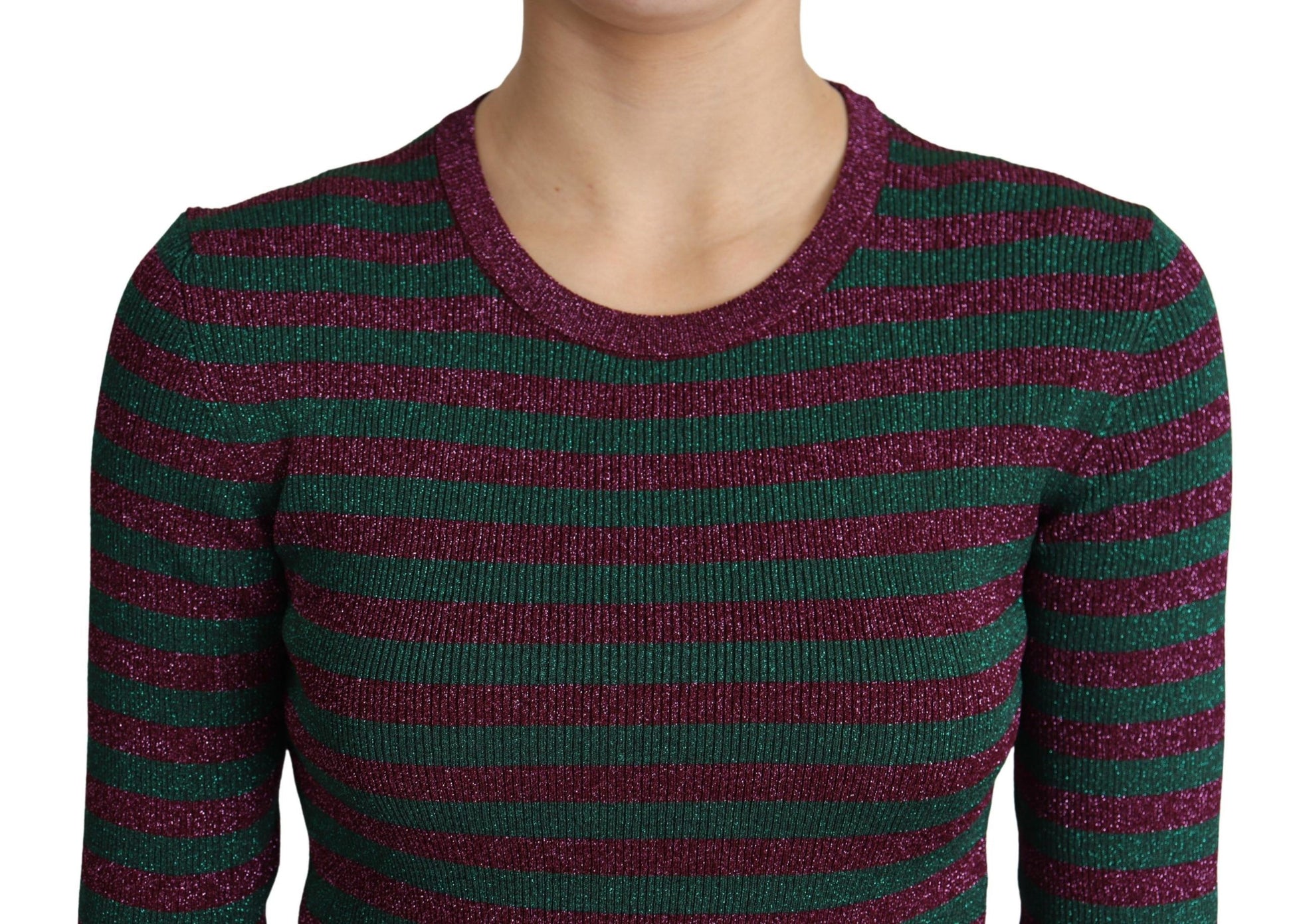 Dolce & Gabbana Elegant Maroon Crewneck Sweater