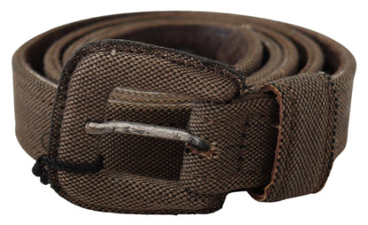 Costume National Elegant Brown Leather Waist Belt