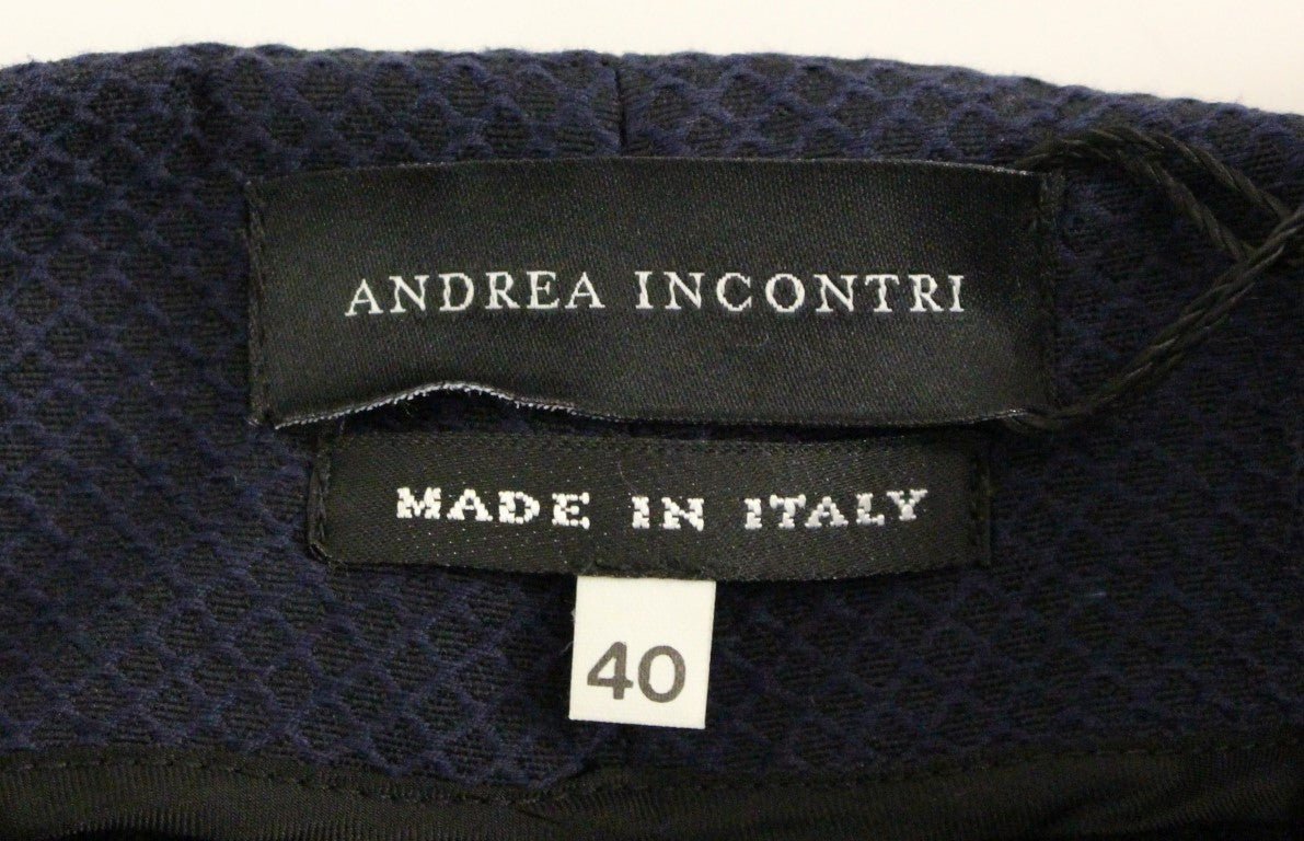 Andrea Incontri Chic Cropped Blue Pants - Exquisite Craftsmanship