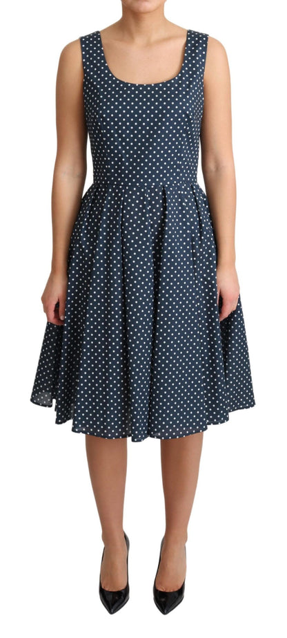 Dolce & Gabbana Polka Dot Sleeveless A-Line Dress