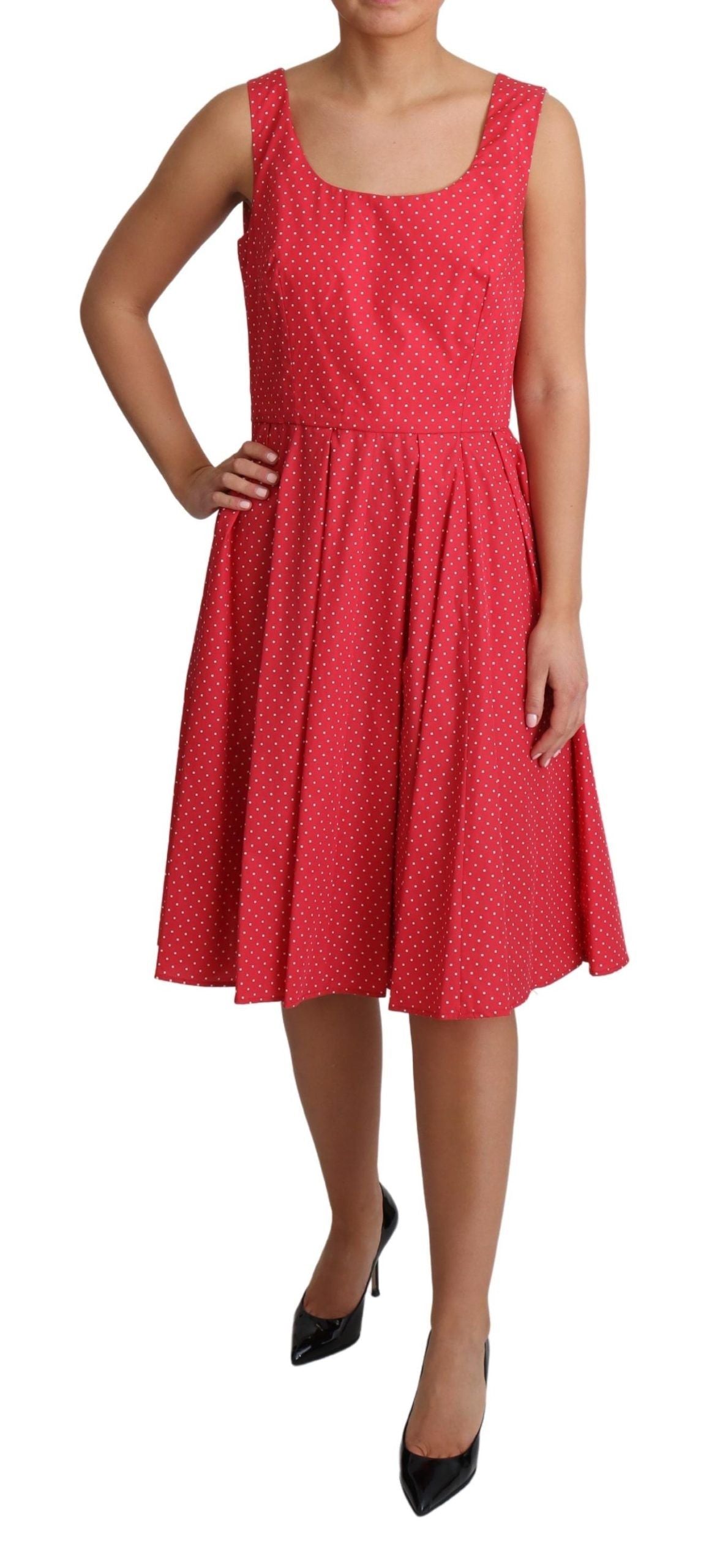 Dolce & Gabbana Polka-Dot Sleeveless A-Line Dress