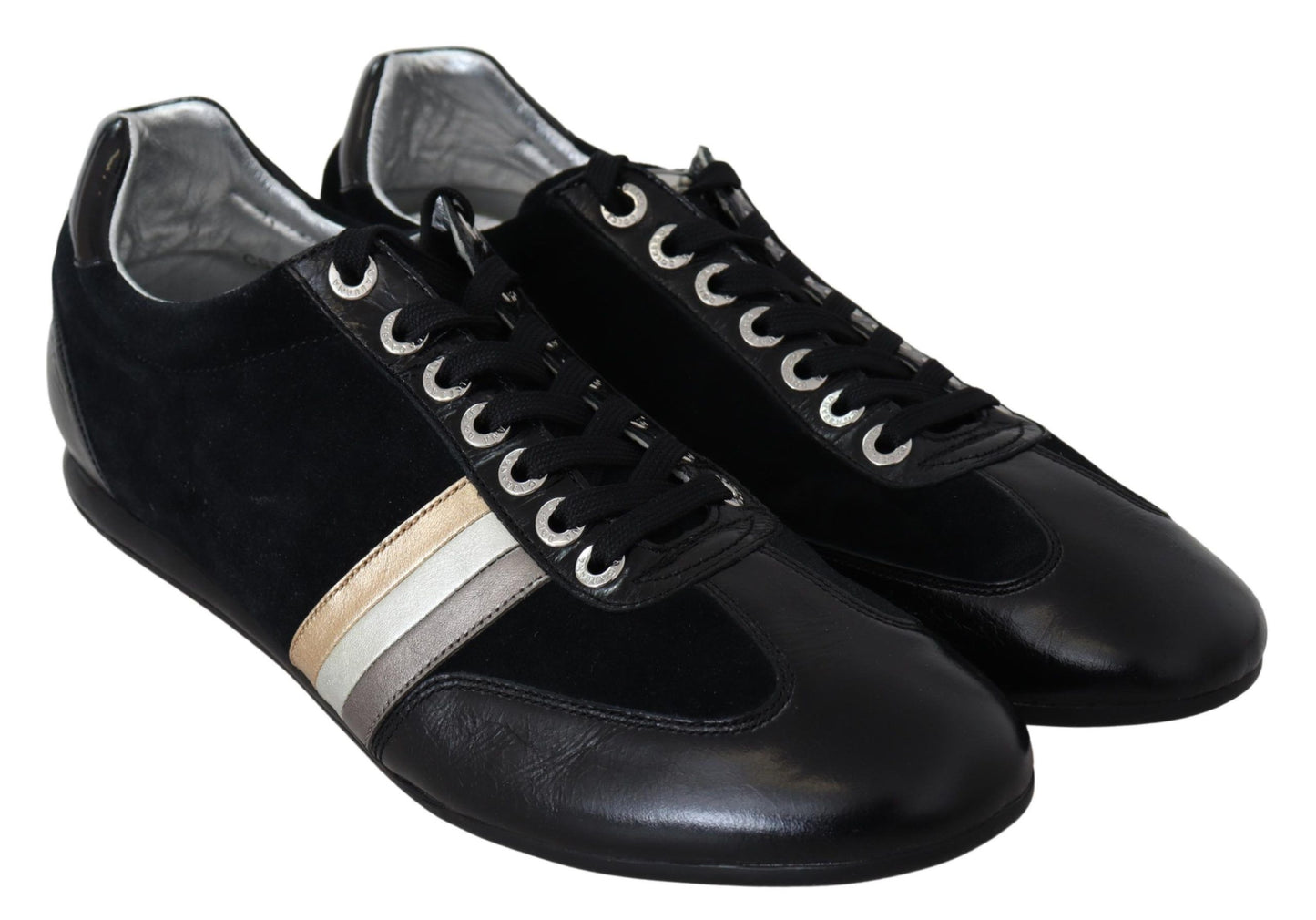 Dolce & Gabbana Elegant Black Leather Sport Sneakers