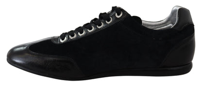 Dolce & Gabbana Elegant Black Leather Sport Sneakers