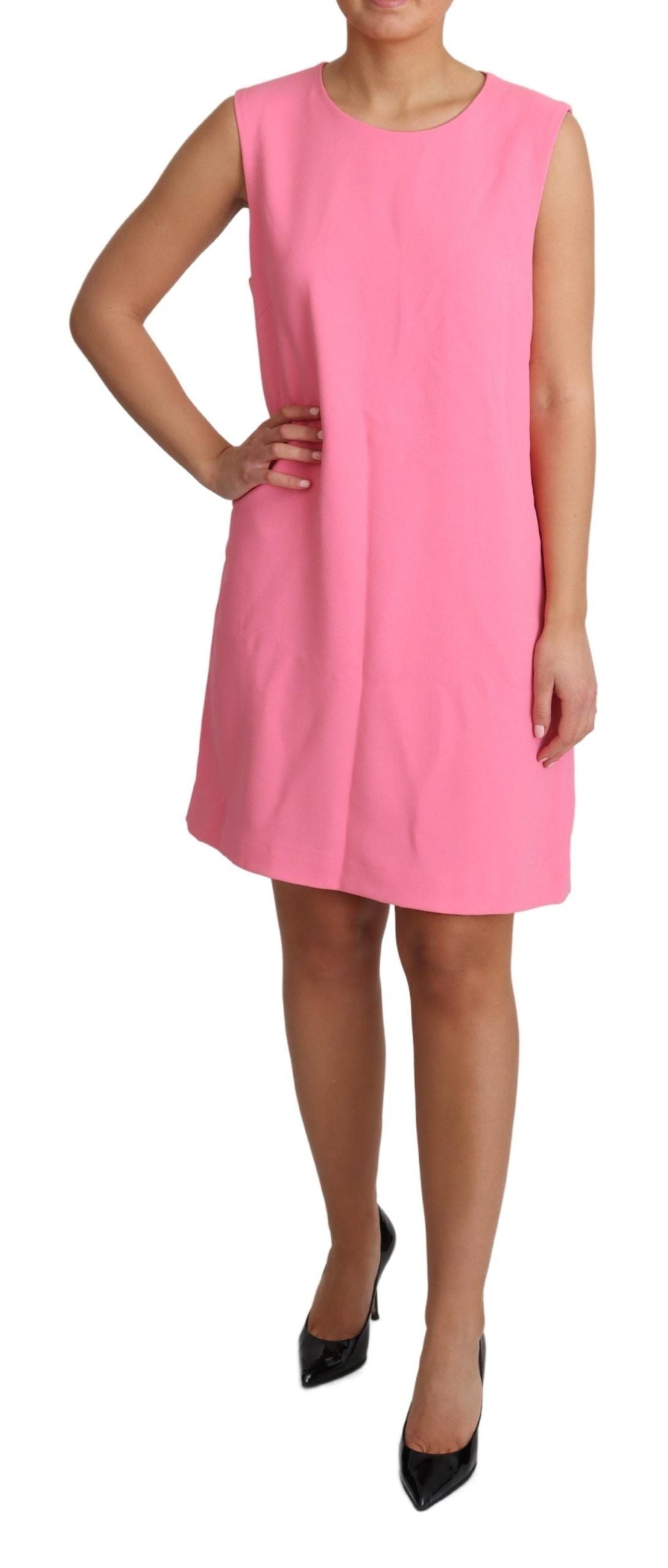 Dolce & Gabbana Elegant Pink Shift Knee Length Dress