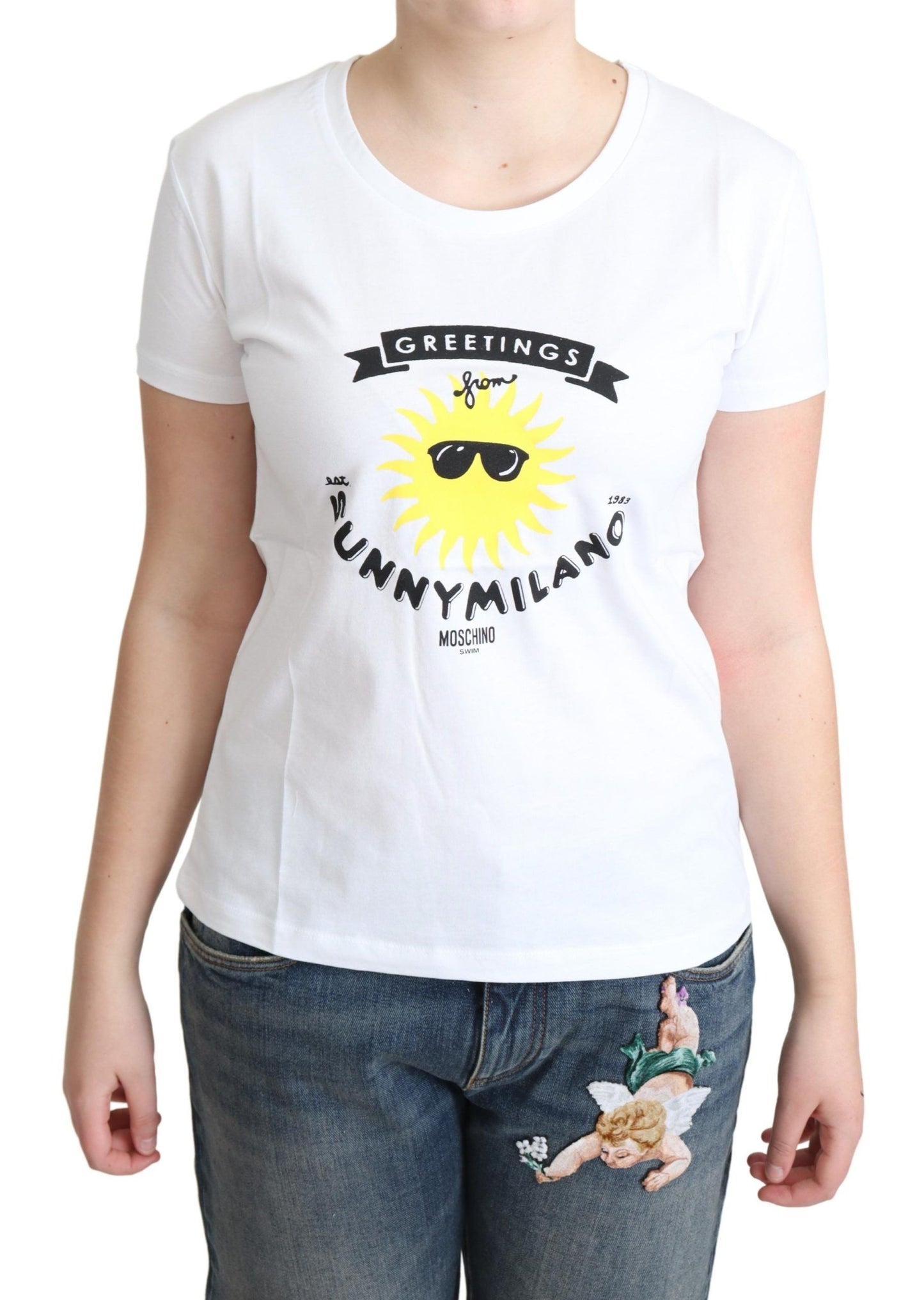 Moschino Sunny Milano Print Cotton Tee