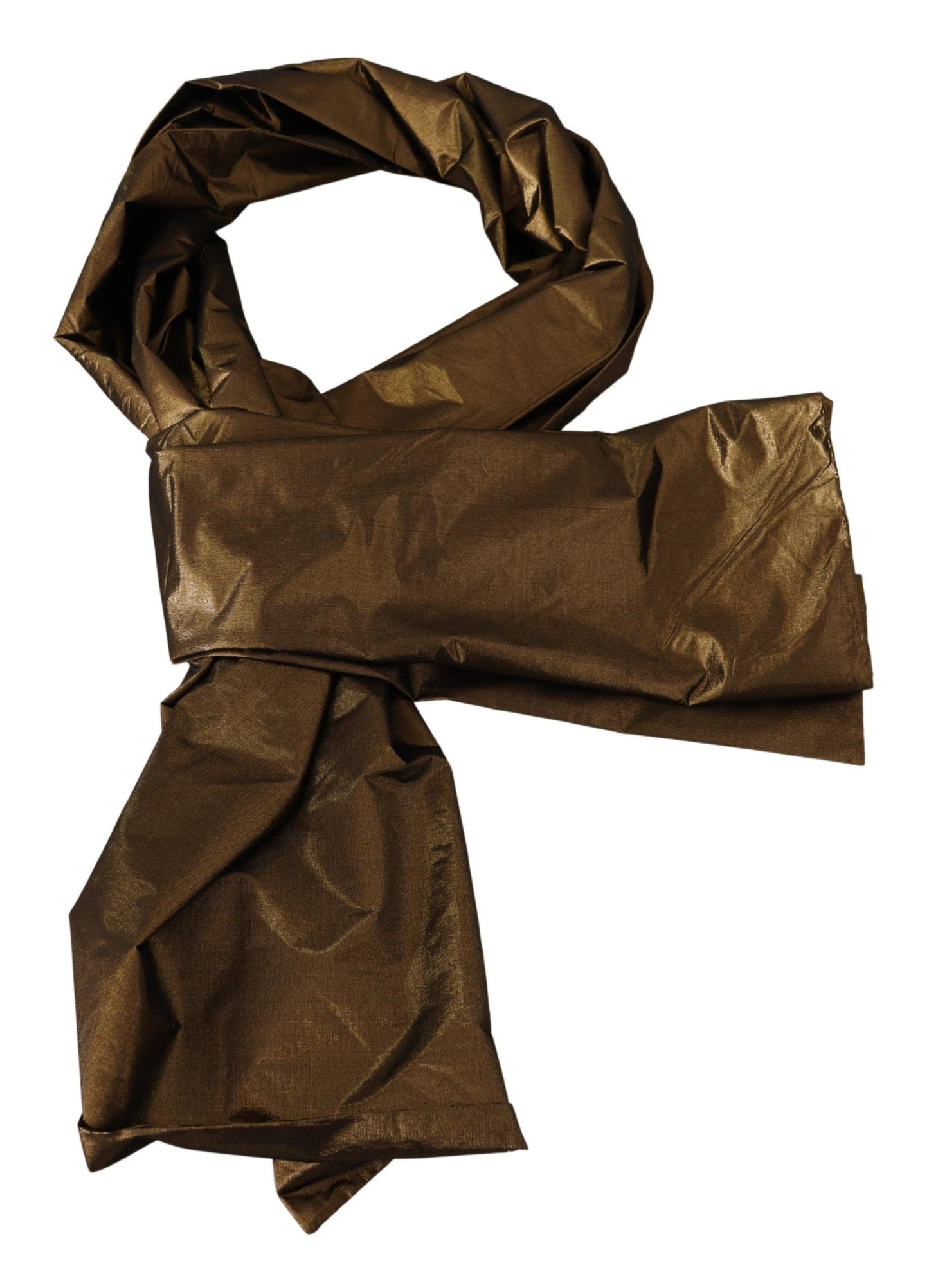 Dolce & Gabbana Elegant Metallic Bronze Scarf