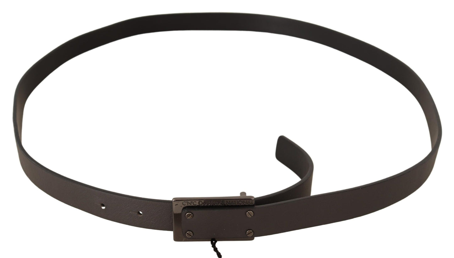 Costume National Elegant Leather Belt with Metal Buckle