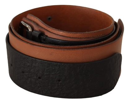 Costume National Elegant Dual-Tone Leather Fashion Belt