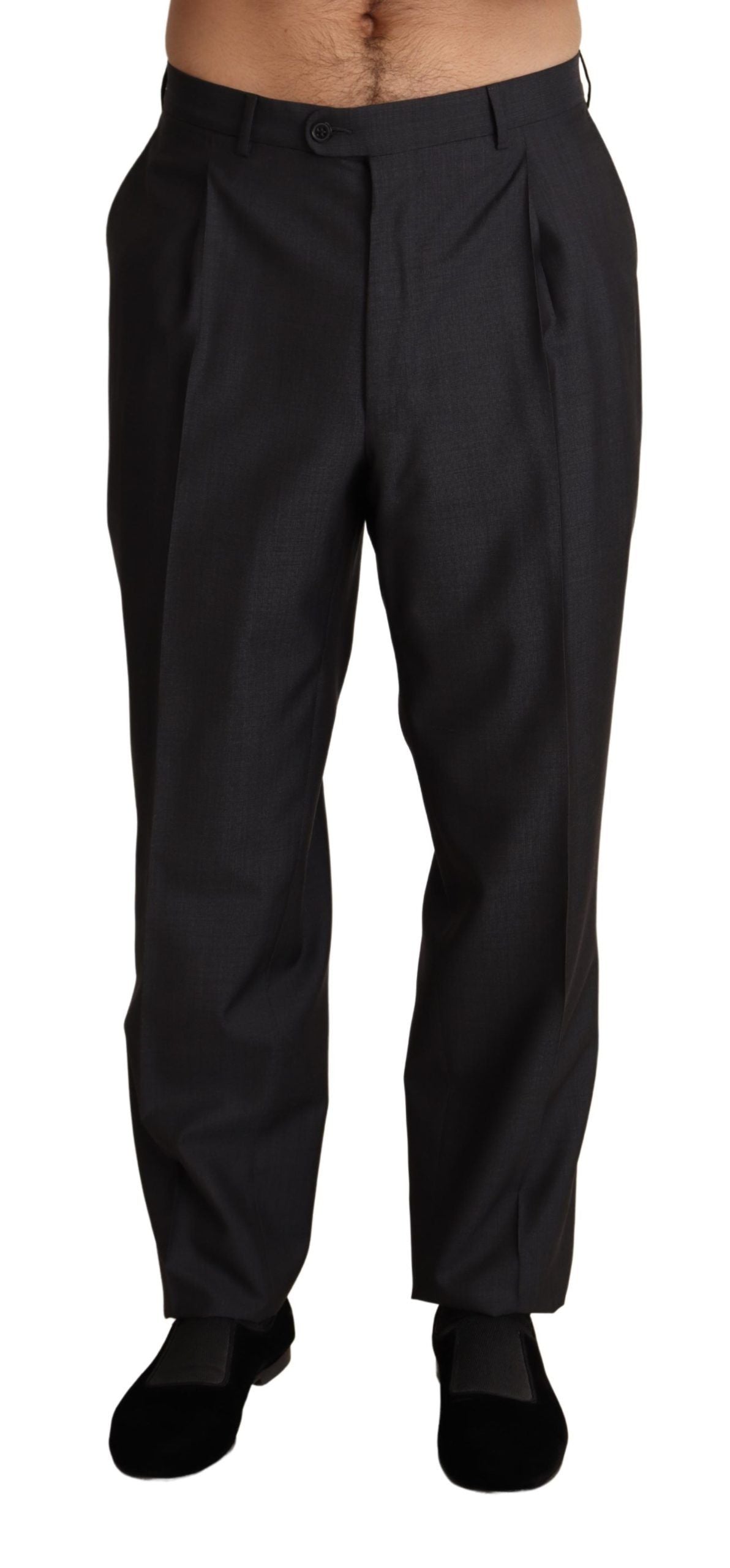 Dolce & Gabbana Elegant Gray Skinny Dress Trousers