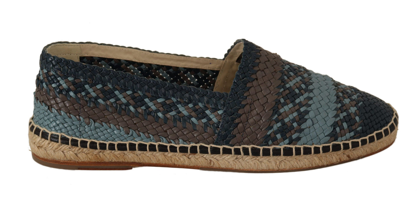 Dolce & Gabbana Elegant Woven Leather Espadrilles