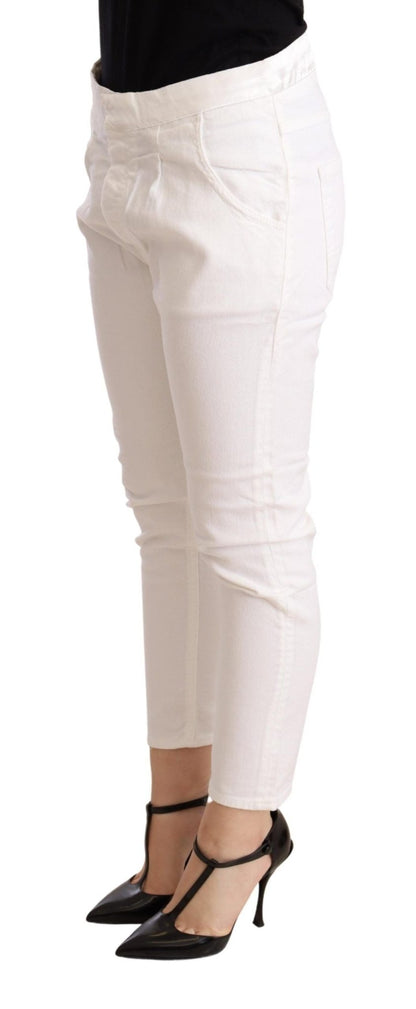 CYCLE Elegant Slim Fit White Skinny Pants