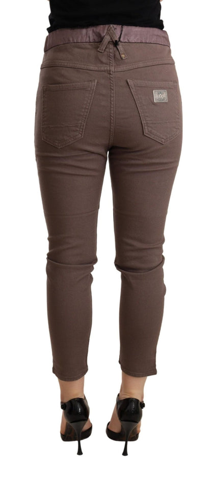 CYCLE Chic Brown Skinny Mid Waist Cropped Pants