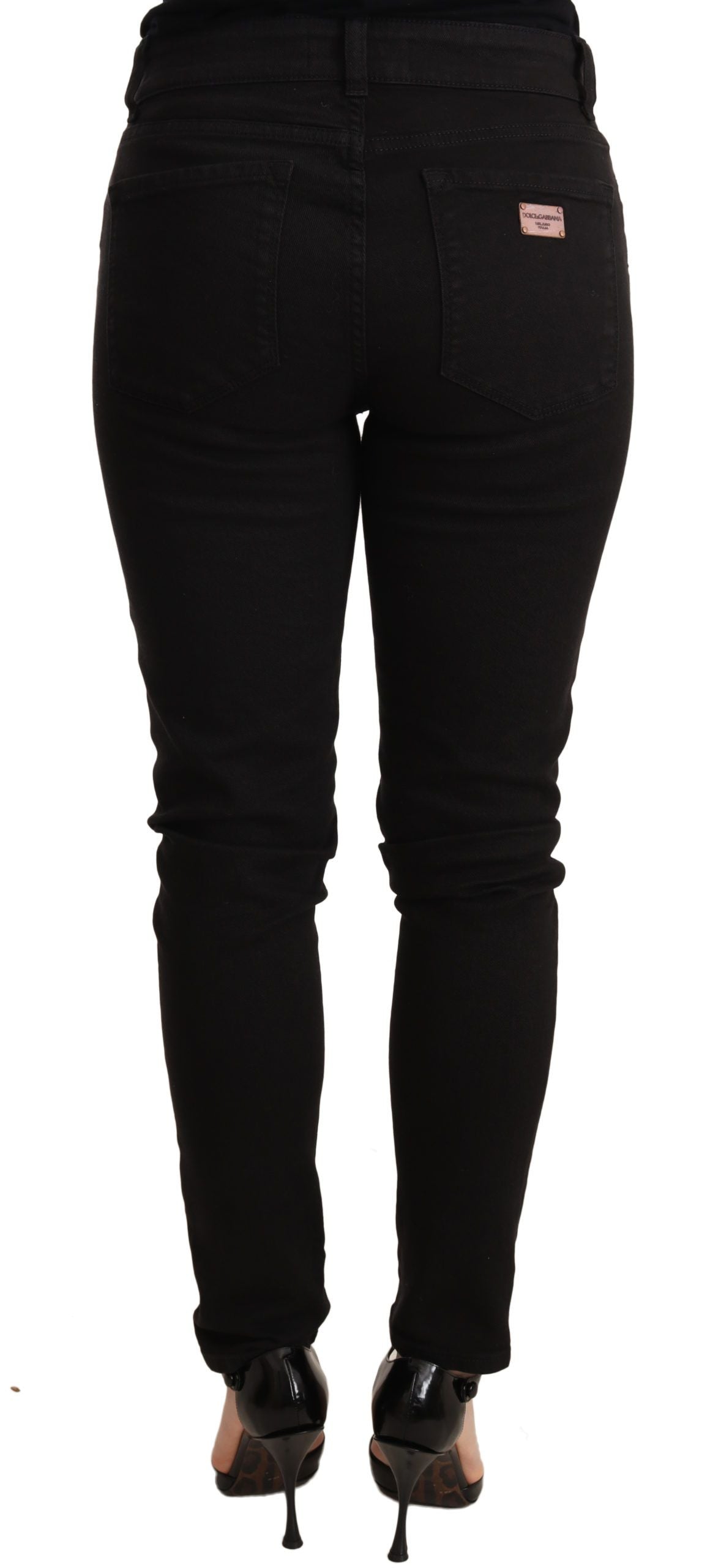 Dolce & Gabbana Elegant Black Slim Skinny Jeans