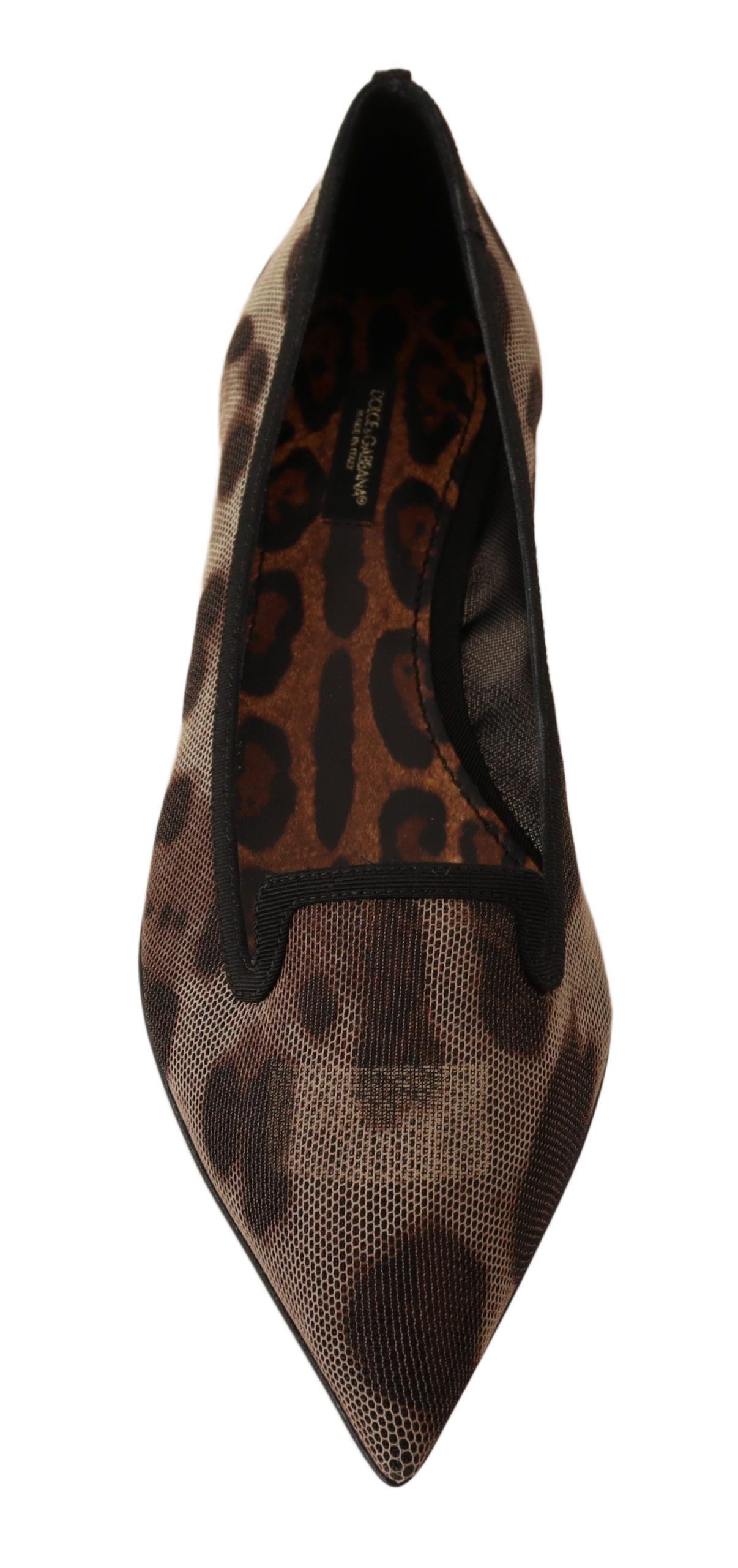 Dolce & Gabbana Elegant Leopard Print Flat Loafers