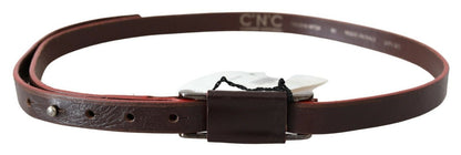 Costume National Elegant Brown Leather Fashion Belt