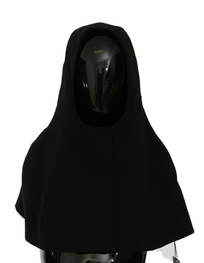 Dolce & Gabbana Elegant Black Hooded Scarf Wrap