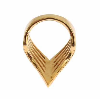 Nialaya Glamorous Gold Plated Crystal Ring