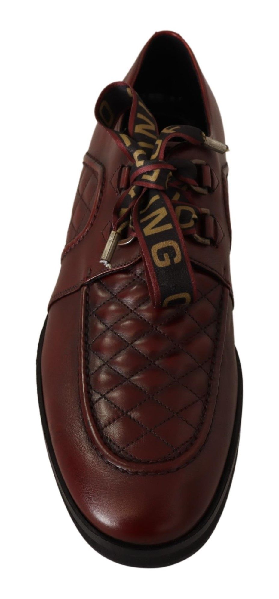 Dolce & Gabbana Elegant Bordeaux Derby Leather Shoes