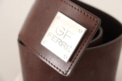 GF Ferre Elegant Genuine Leather Fashion Belt - Chic Brown