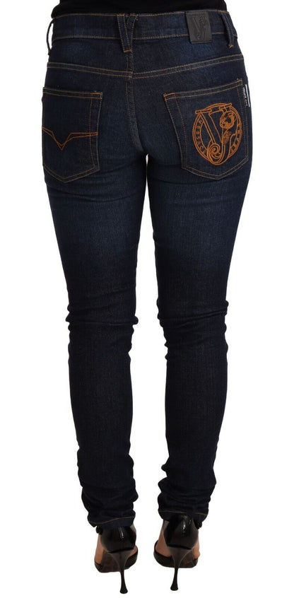 Versace Jeans Elegant Low Waist Skinny Designer Jeans