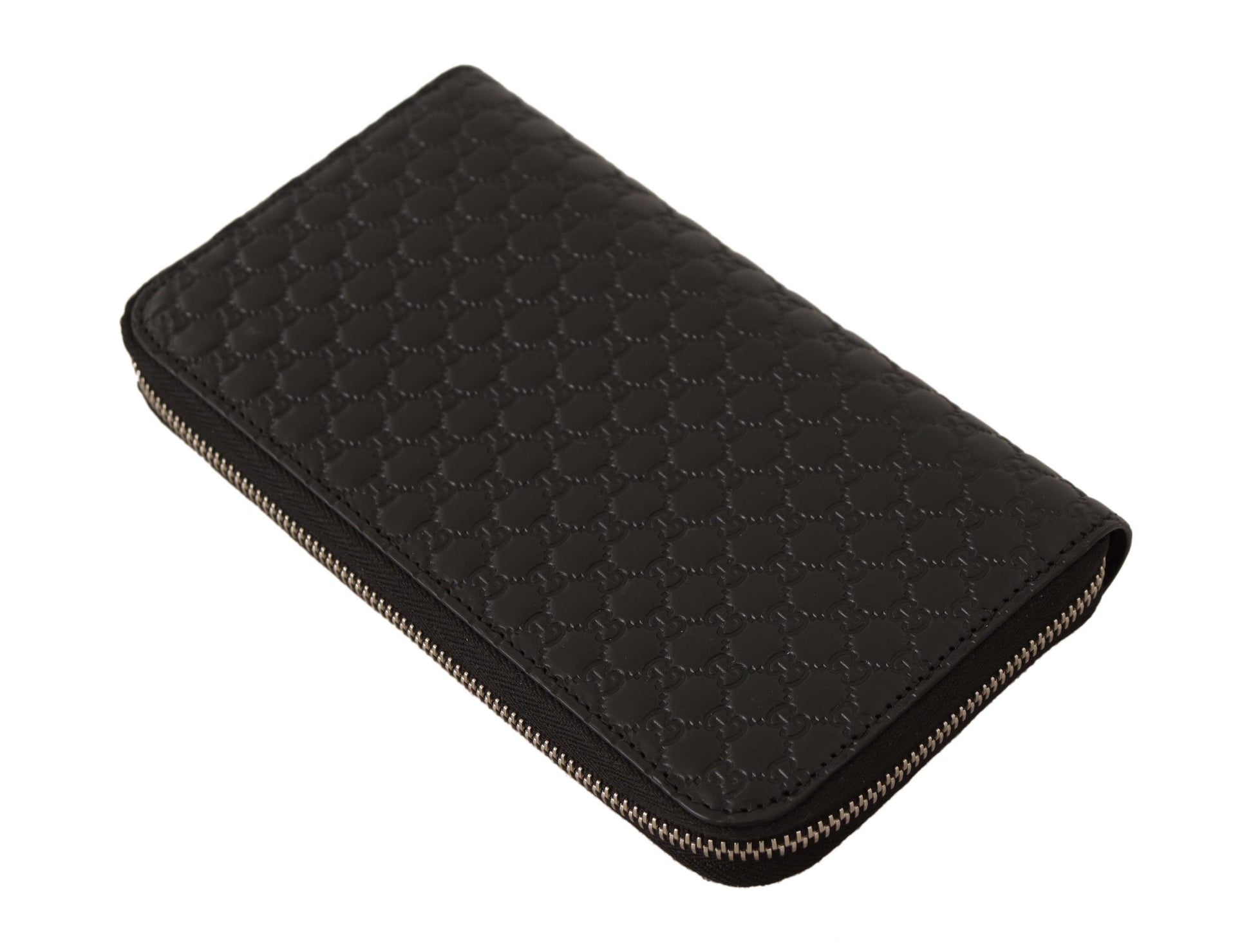 Gucci Elegant Black Leather Zip-Around Wallet