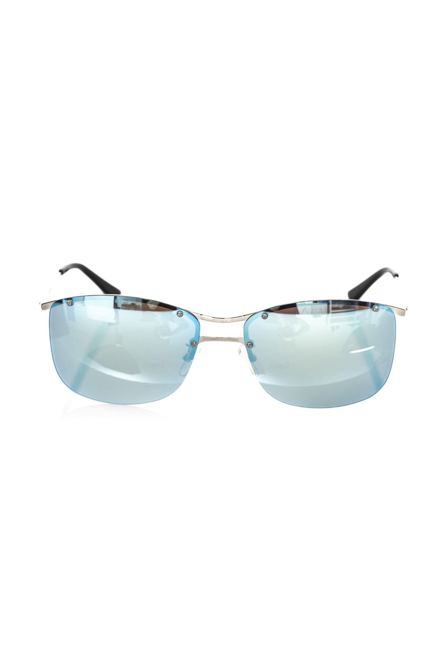 Frankie Morello Silver Metallic Men's Sunglass