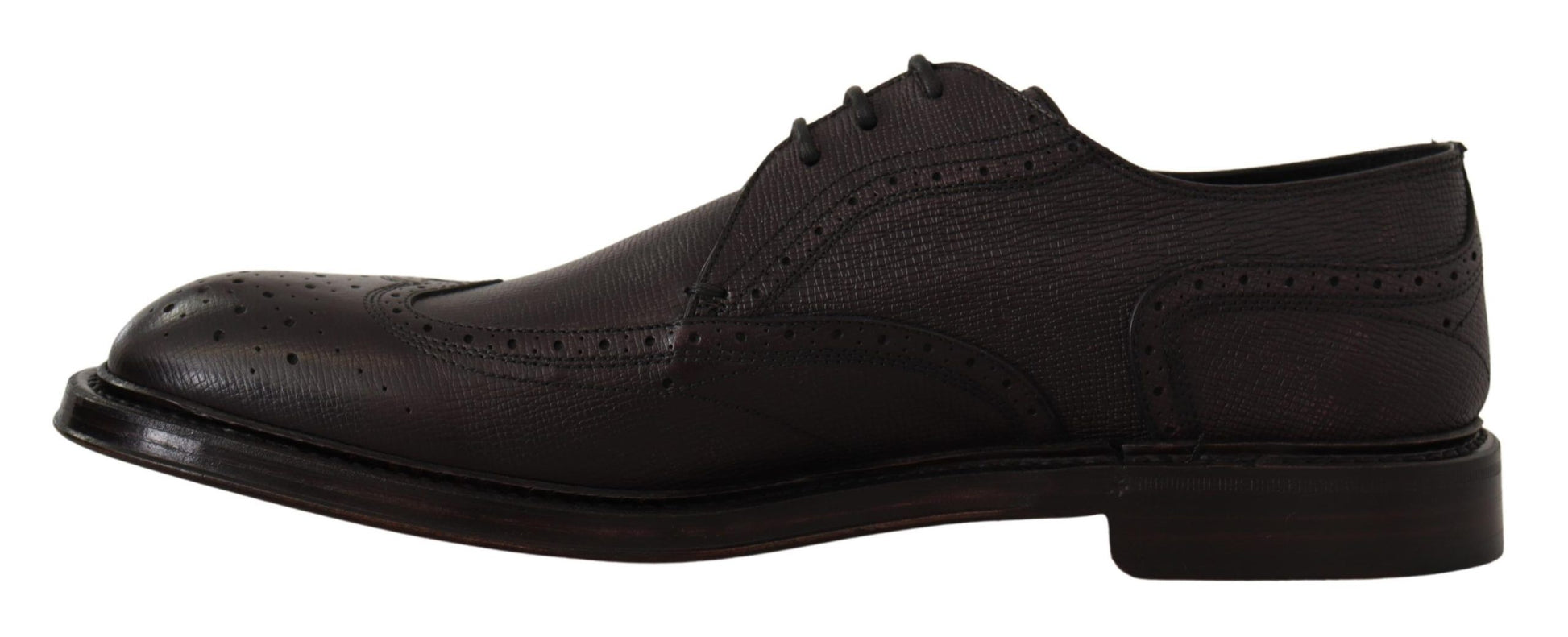 Dolce & Gabbana Elegant Purple Wingtip Men's Formal Shoes