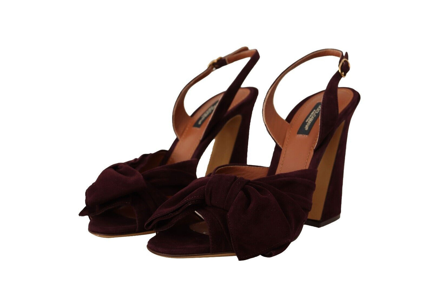 Dolce & Gabbana Elegant Purple Suede Heels Sandals