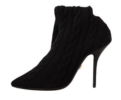 Dolce & Gabbana Elegant Stretch Sock Boots in Black