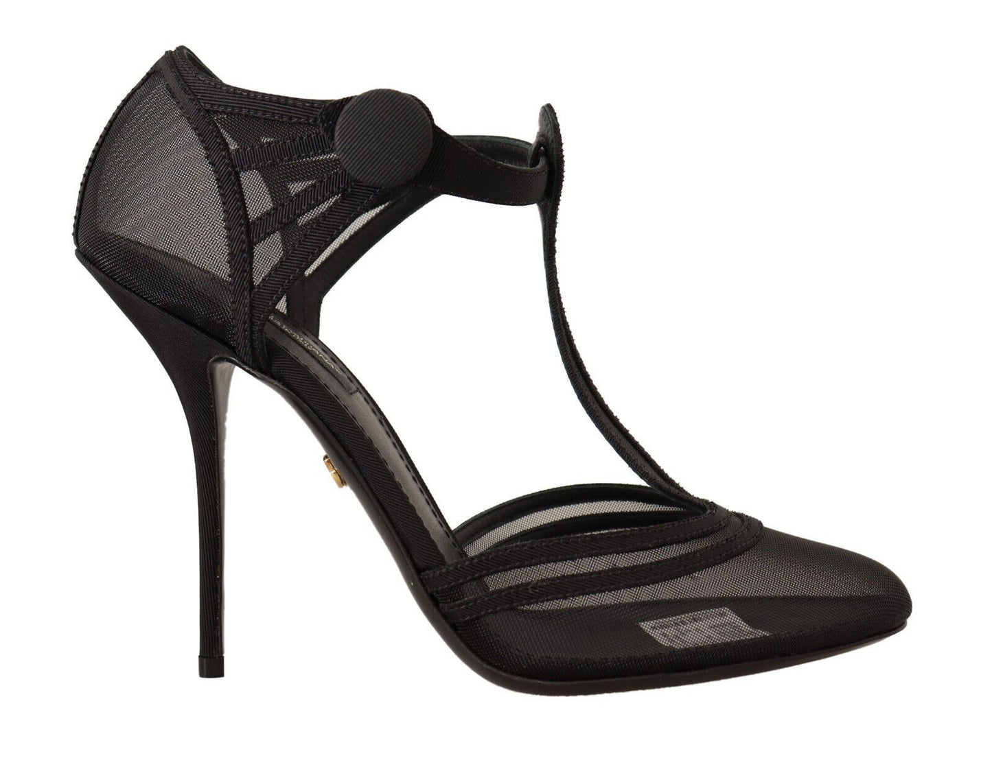 Dolce & Gabbana Elegant Mesh T-Strap Stiletto Pumps