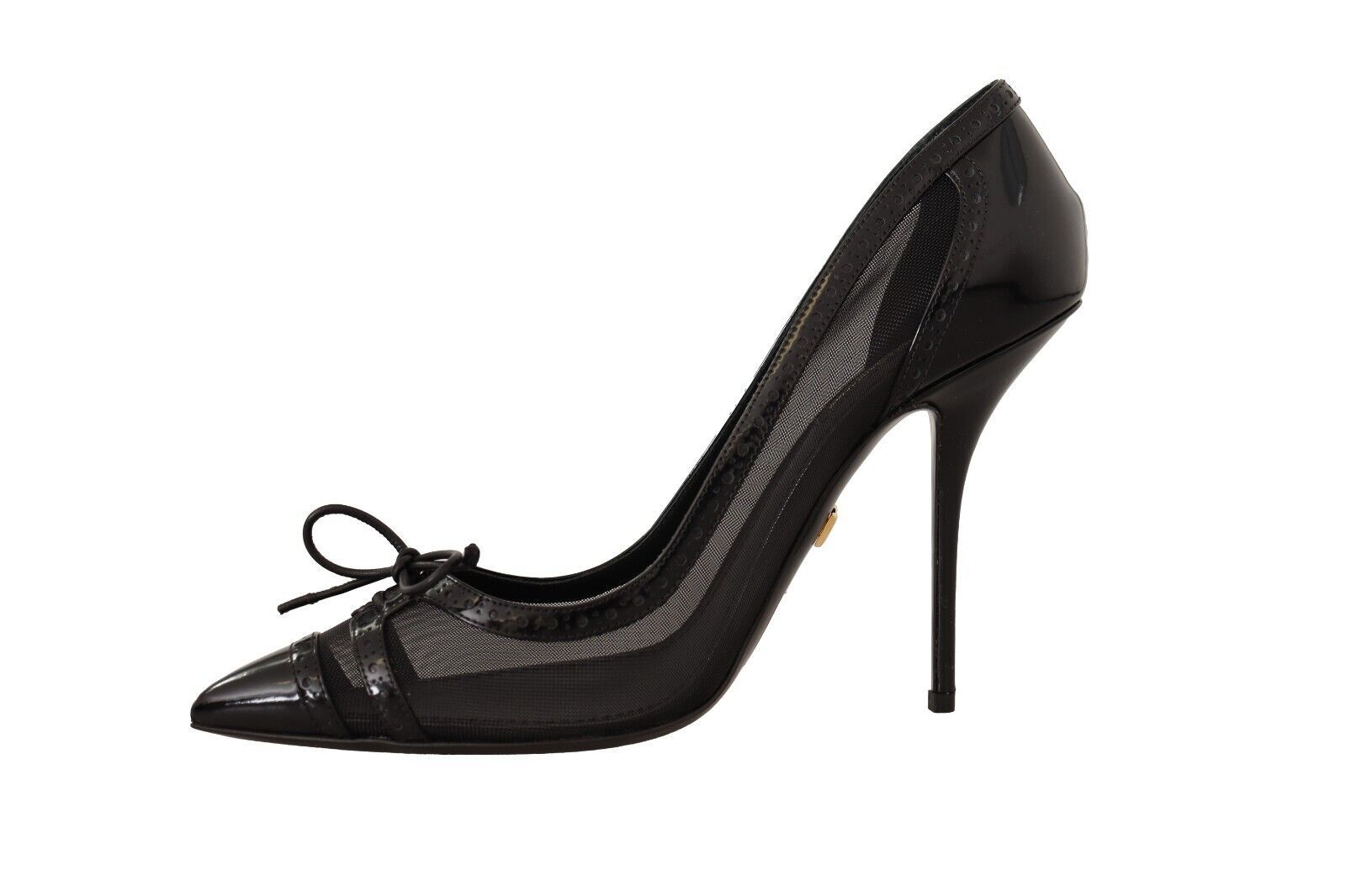 Dolce & Gabbana Elegant Black Mesh Stiletto Pumps