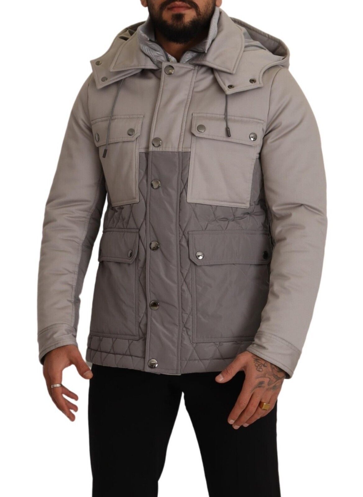 Dolce & Gabbana Elegant Lightweight Gray Windbreaker Jacket